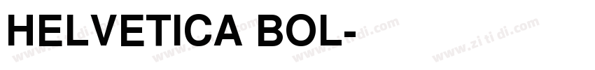 HELVETICA BOL字体转换